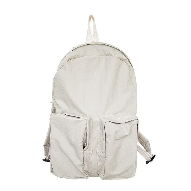Korean bag casual backpack womens fashionable and simple student bag school bag large capacity nylon backpack womens bag 240912