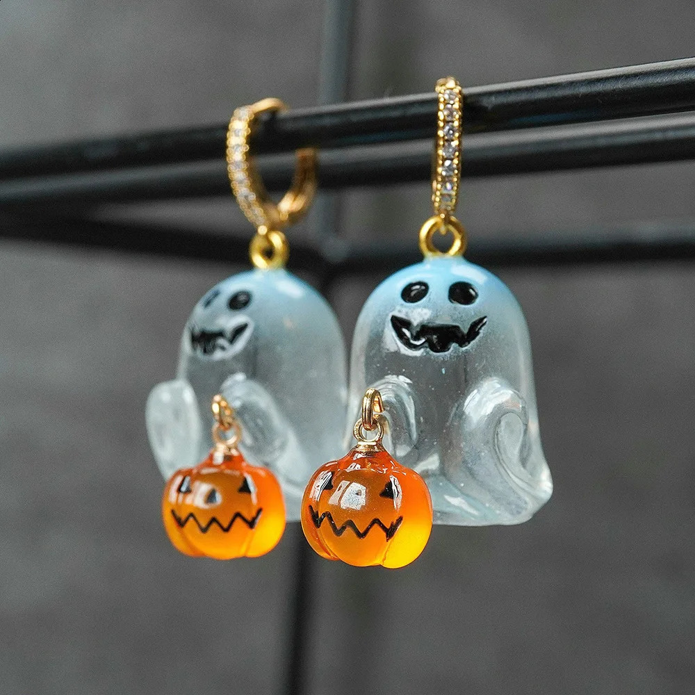Ghost and Pumpkin Halloween Dangle Earring For Women 240914