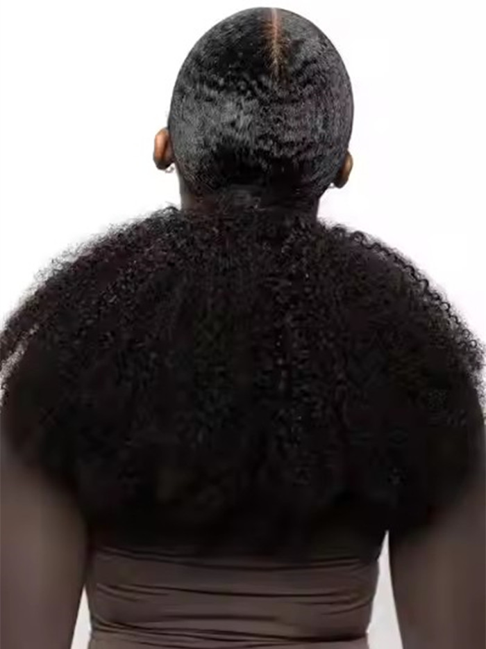 4b 4c Afro Kinky Curly Drawstring Wrap Around Ponytail For black women 140g 1pcs ,4c afro clip in human hair extension