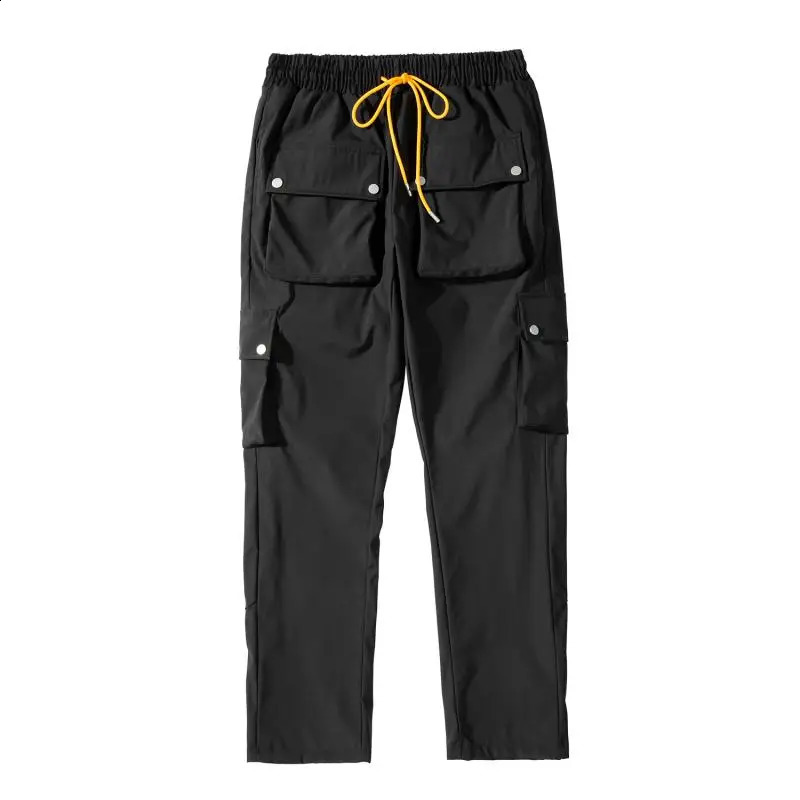 High Street Functional Hip Hop Cargo Pant Harajuku Fashionable Multi-pocket Cargo Trousers Men Women Streetwear Loose Casual 240911