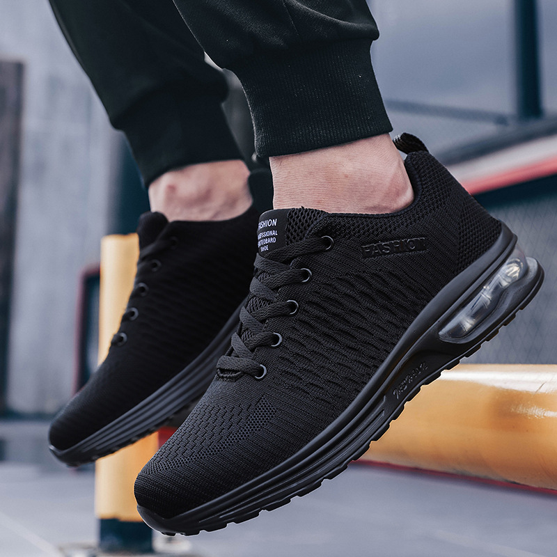 Men Sports Shoes Flying Woven Mesh Breathable Soft Sole Comfort Sneakers Free shipping