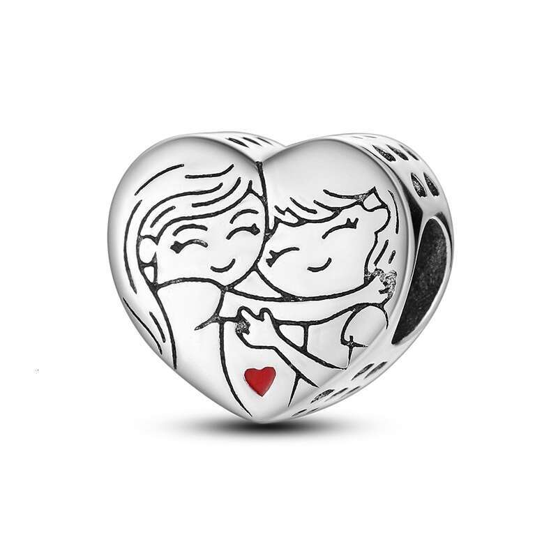 New 925 Sterling Silver Friendship Series Love Pendant Charms DIY Bead Bracelet Necklace For women