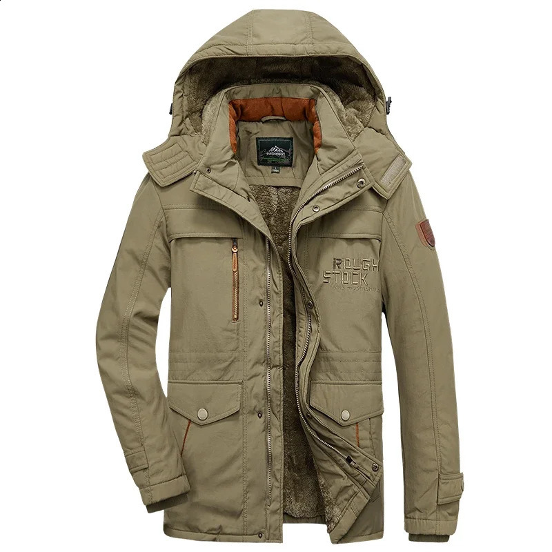 Mens Plus Size Mens Casual Jacket Winter Fashion Thick Parkas Male Coats Fur Overcoat Heated Warm Jackets Parka 240911