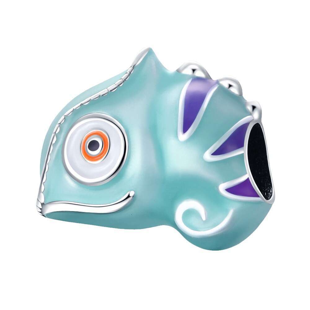 New 925 Sterling Silver Charm Colorful chameleon bead Fit Charms Silver 925 Original Bracelet DIY Jewelry Making For women Gifts