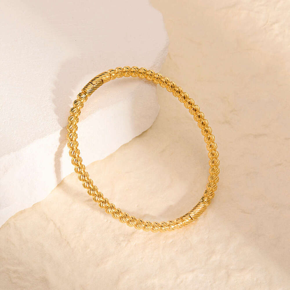 Designer bracelet women Fashion Fried Dough Twists Bracelet Stainless steel net red INS style bracelet 18K gold bracelet plain ring simple jewelry Gif