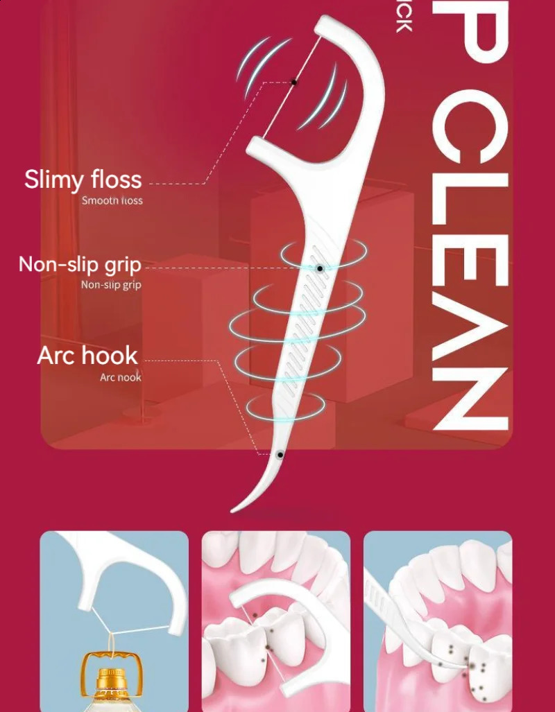 Automatic Dental Floss Picks Dispenser Pop-up Flossers Holder Floss Dispenser- Reusable Dental Pick Dispenser Clean Teeth 240905