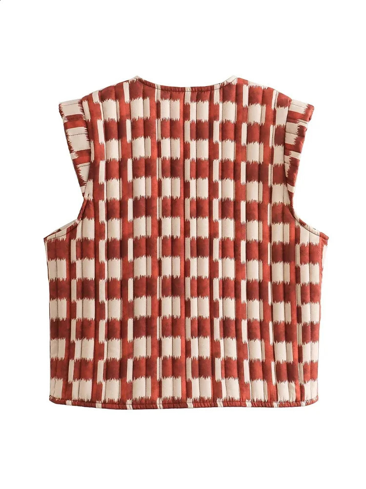 Willshela Women Fashion Printed Sleeveless Jacket Waistcoats Vintage VNeck Vest Female Chic Lady Tank Tops 240910