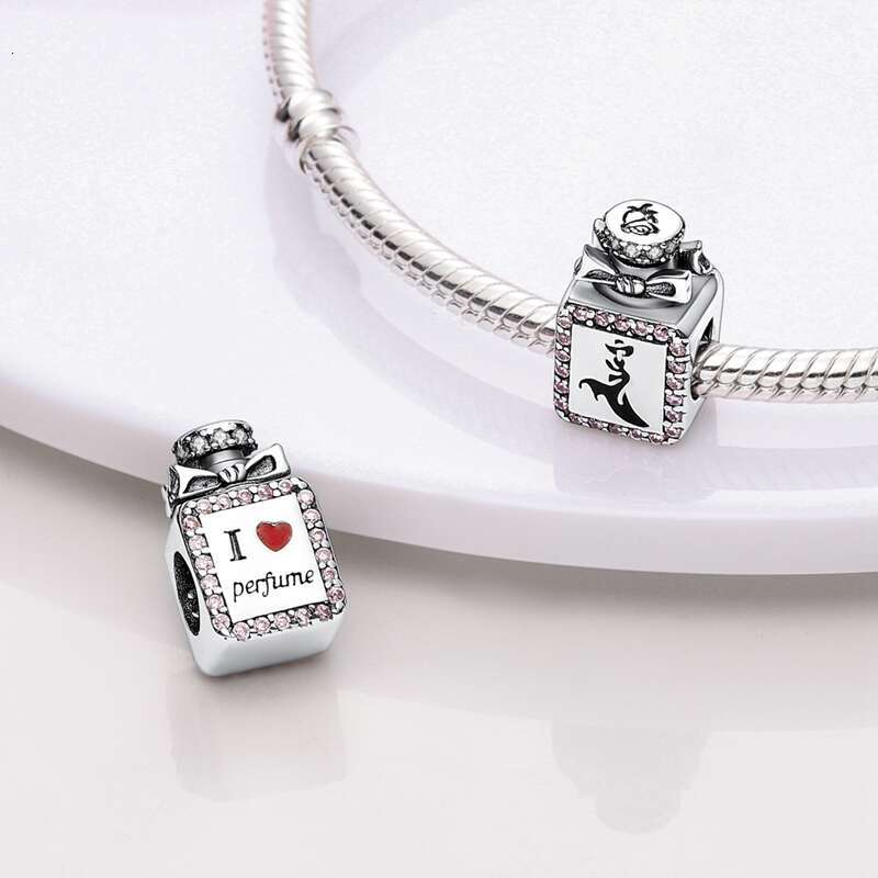 925 Hot Sale Sterling Silver Pink Series Charms Beads Fit Original Bracelet For Women Jewelry Making Gift