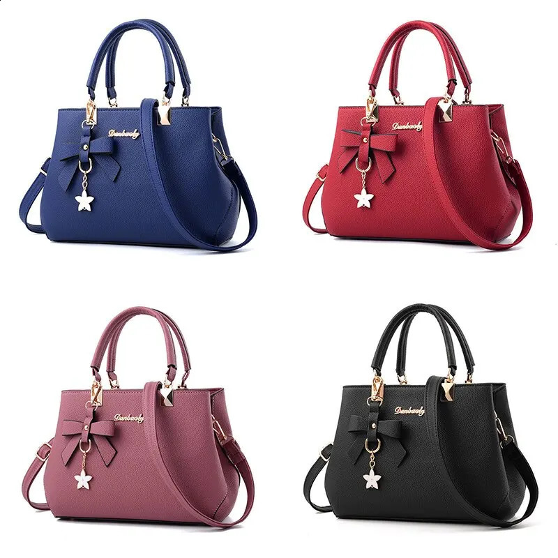 Fashion Solid Color With Bow One Shoulder Bag Portable Bandolera Casual Satchel Large Capacity Crossbody Handbag For Women 240914