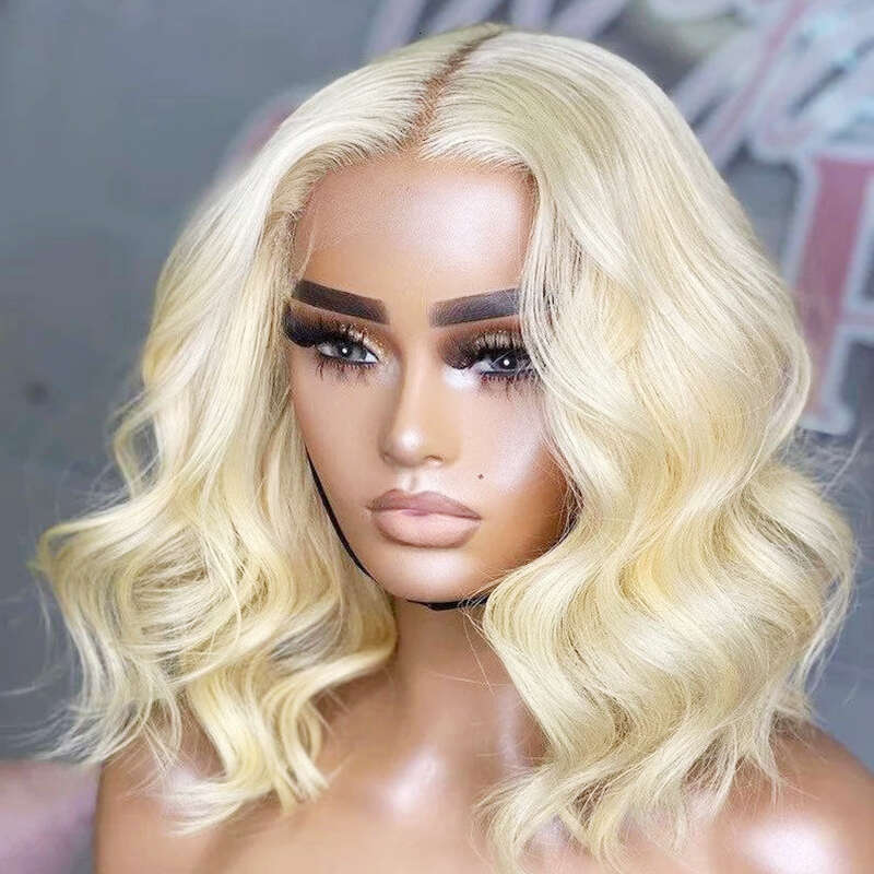 AIMEYA 613 Blonde Bob For Women Syntheti Lace Front Short Wave Wig Natural Haire Daily Use
