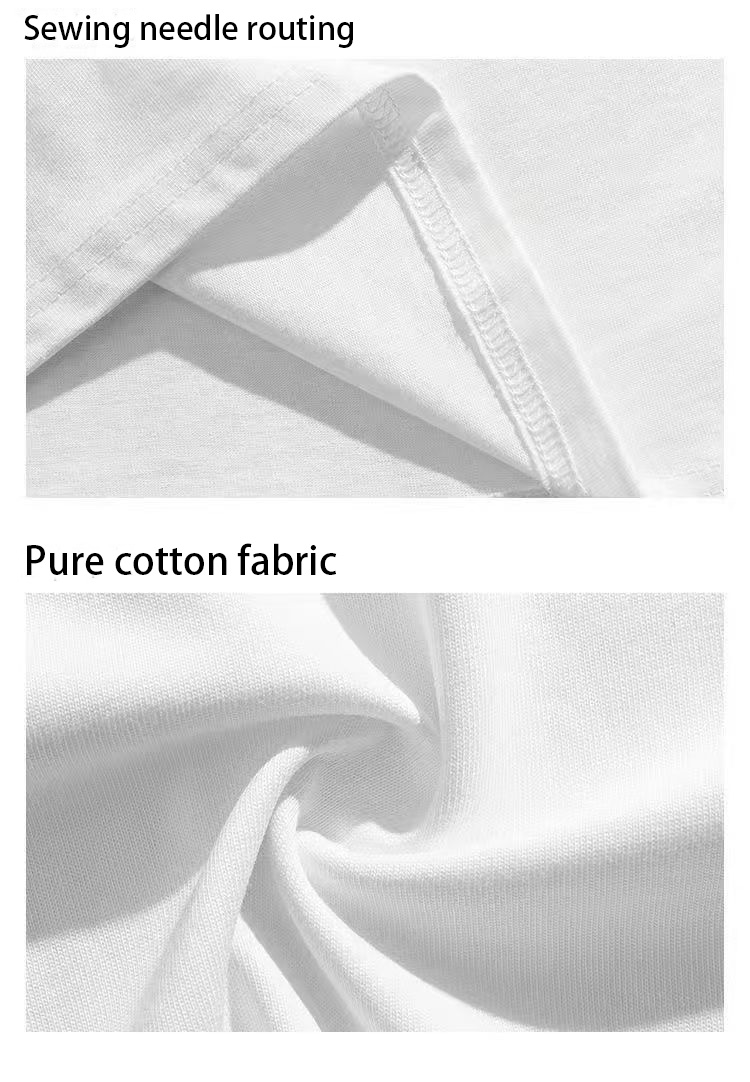 Heavy cotton tide brand printed designer T-shirts short-sleeved niche creative round neck shirts for men and women in summer.