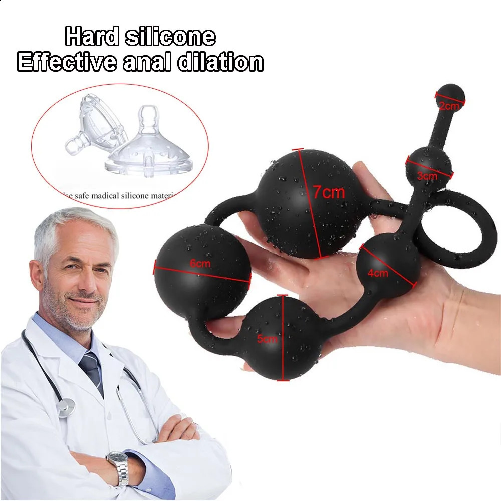 3456 Giant Anal Bead Hard Silicone Ball Sex Toy Suitable for Female Male Prostate Massage 240914