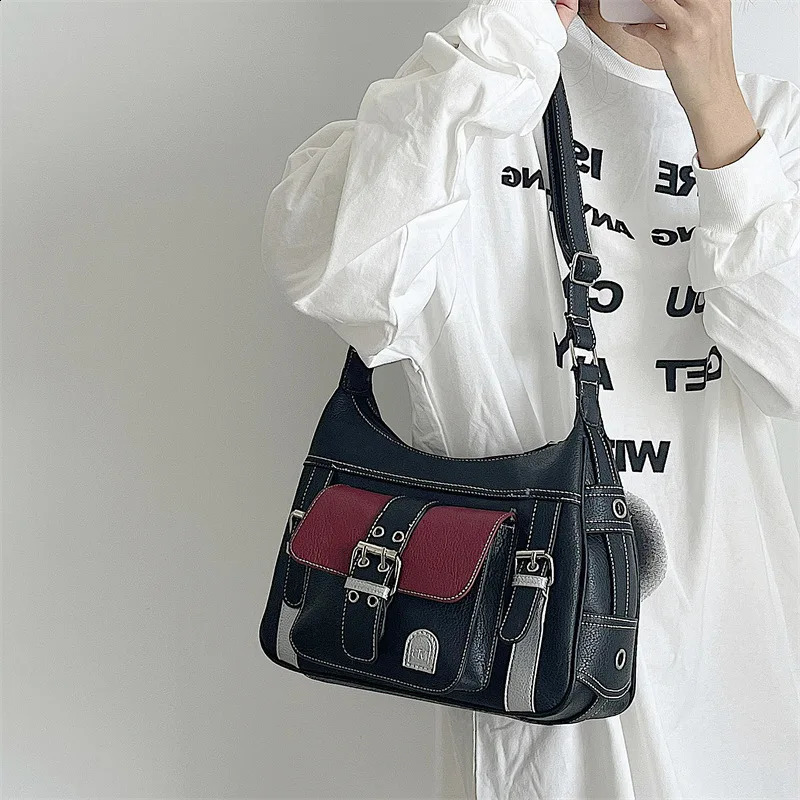 Vintage High Quality PU Leather Shoulder Crossbody Bag Womens Large Capacity Messenger n Travel Handbag bolsa 240914