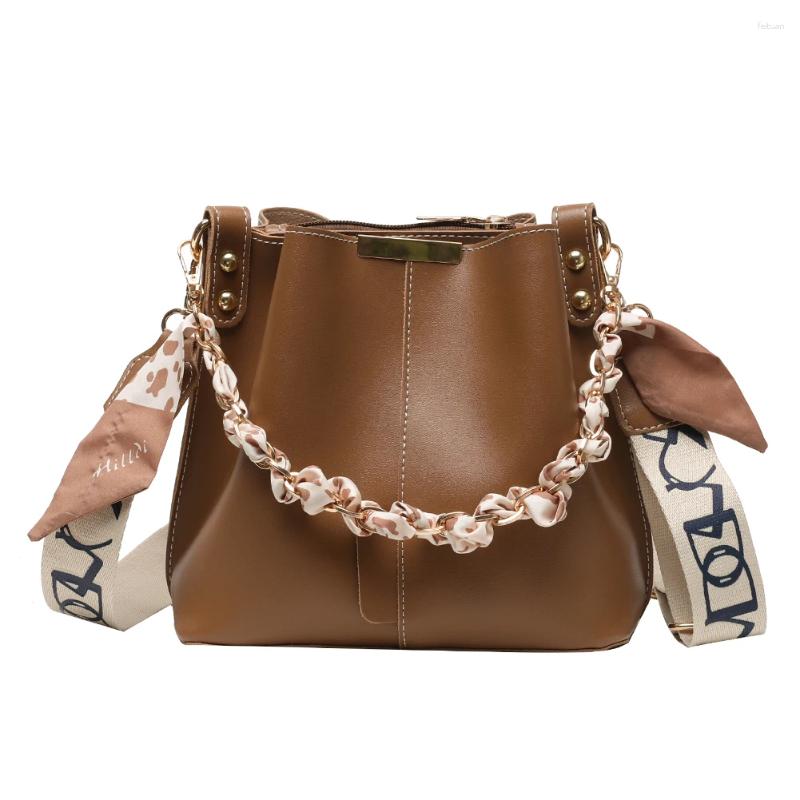 3 Bag Chain Shoulder PU Leather Trendy Crossbody Large Capacity Top Handle With Wide Strap For Women 4