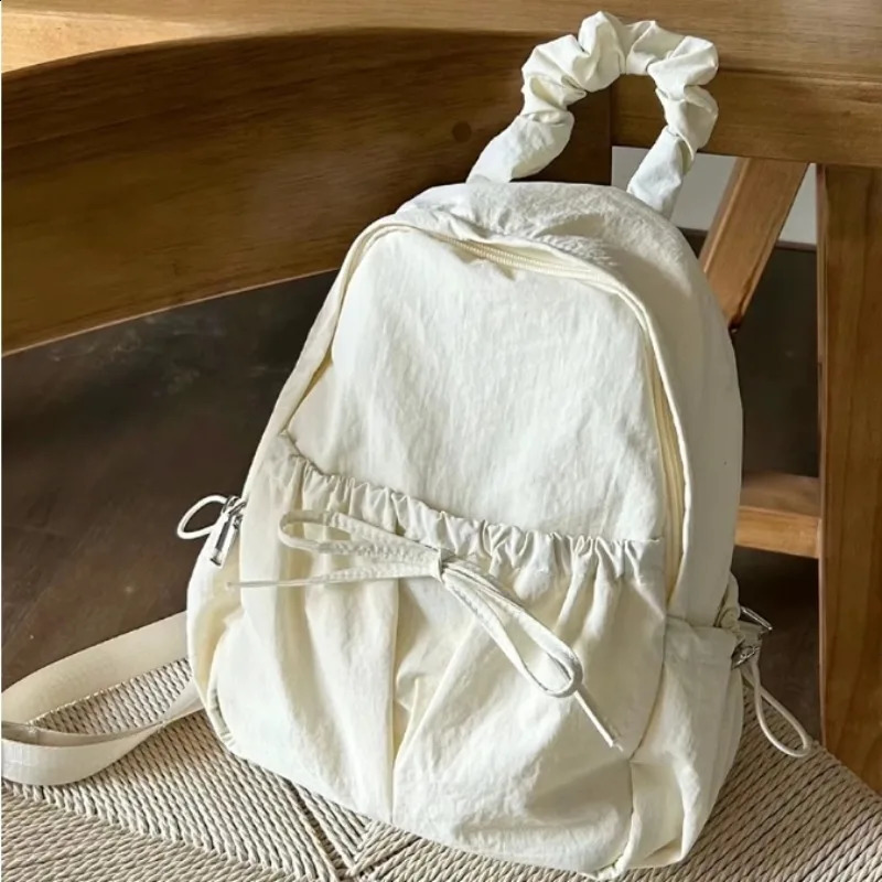 Xiuya Korean Style Womens Backpack Fashionable and Elegant Student Small Travel Backpack Lightweight and Leisure Womens Bag 240912