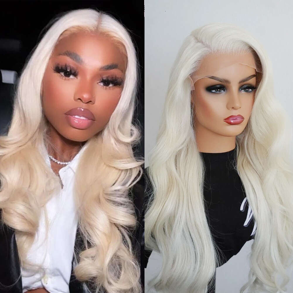 AIMEYA Ash Blonde Lace Front Light Sier Long Natural Wave Synthetic Hair Wigs For Women Heat Resistant Daily Use Wig