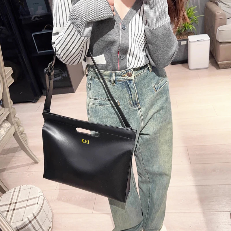 Fashion Laptop Bag For Woman Custom Name Business Office Daily Cross Body Briefcase Leather Large Capacity Handbag 240904