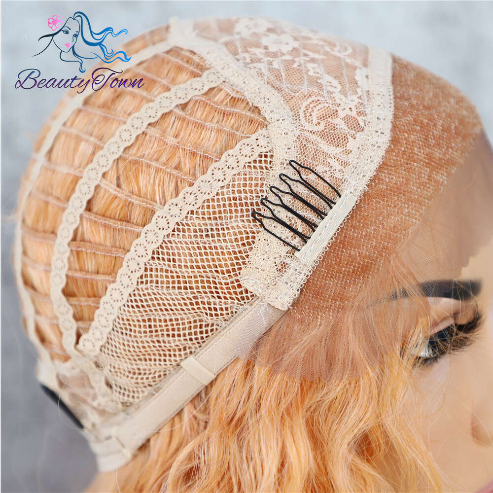 Synthetic Jbrown Black 1B Blonde 613 Ginger Red Brown Grey White Kinky Curly 13X3 Lace Front Wig Daily Makeup Party For Women