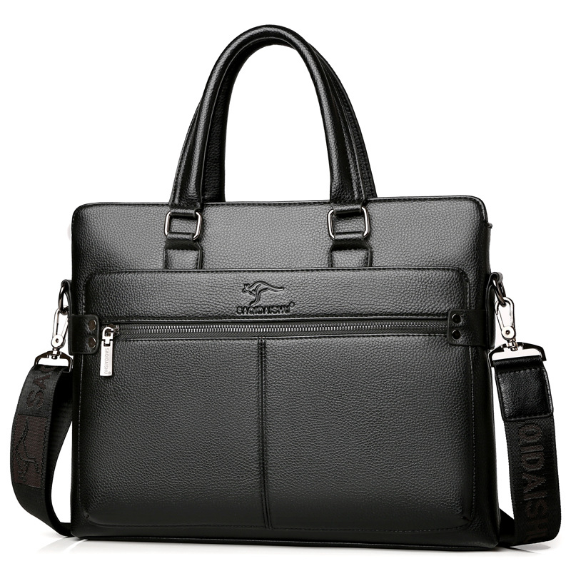 Luxury Men Briefcase Bag High Quality Genuine Leather Business Shoulder Messenger Bags For Men Office Handbag 14-inch Laptop bag