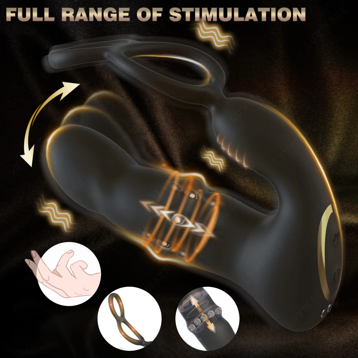 Swinging vibration prostate massager stimulation bead hip plug vibrator anal dildo homosexual toy 240914