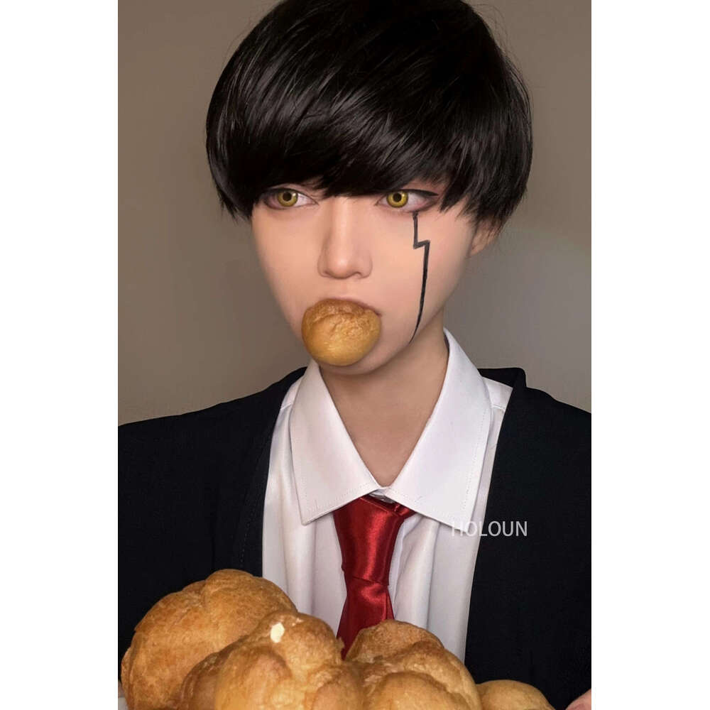 HOLOUN Mashle Anime Mash Lance Dot Finn Lemon Cosplay Costume Wig Cloak Cape Shirt Pants Skirt Tie Halloween