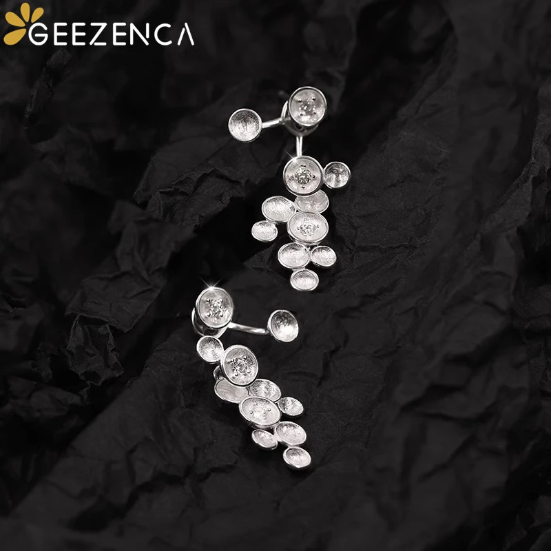 GEEZENCA 925 Sterling Silver 5A Zircons Stars Dangle Earrings For Women Original Chic Earring Fine Jewelry Gift 240914