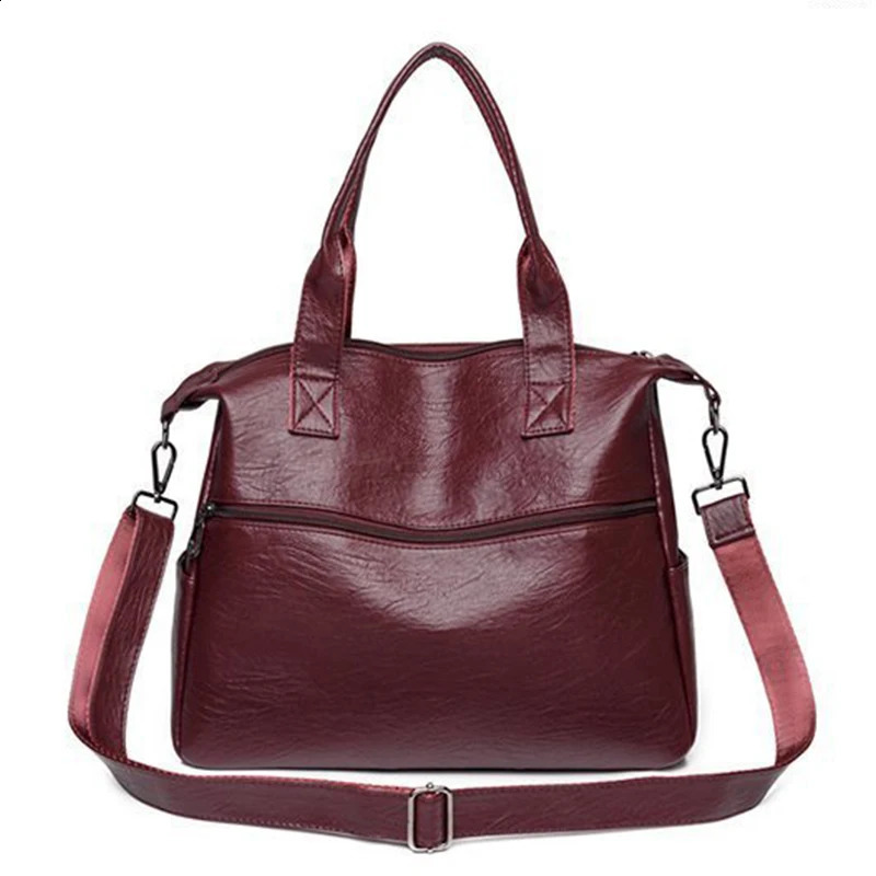 Shopping Handbags Female Shoulder Bags PU Leather Crossbody for Women Large Capacity Messenger Bag 240914