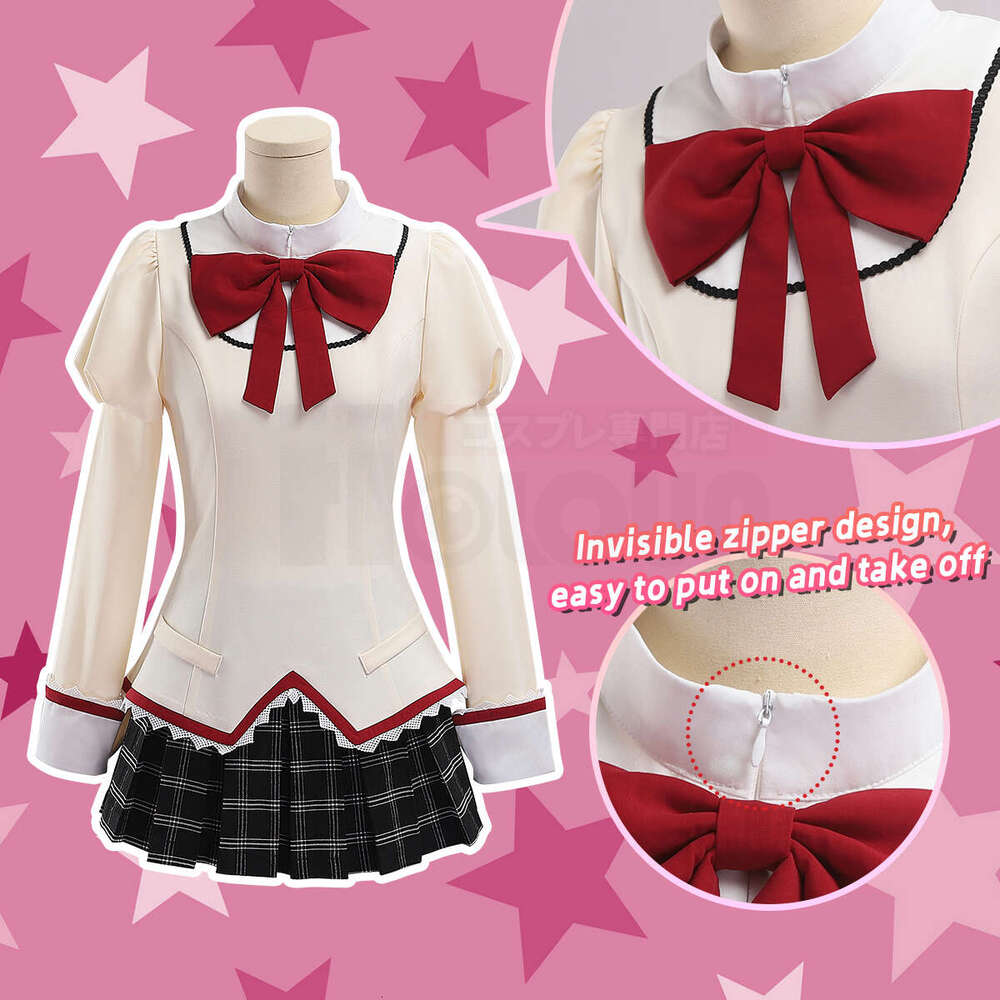 HOLOUN Puella Magi Magica Anime Kaname Madoka Cosplay Costume Jk Skirt Akemi Homura Tomoe Mami Miki Sayaka Sakura Kyoko