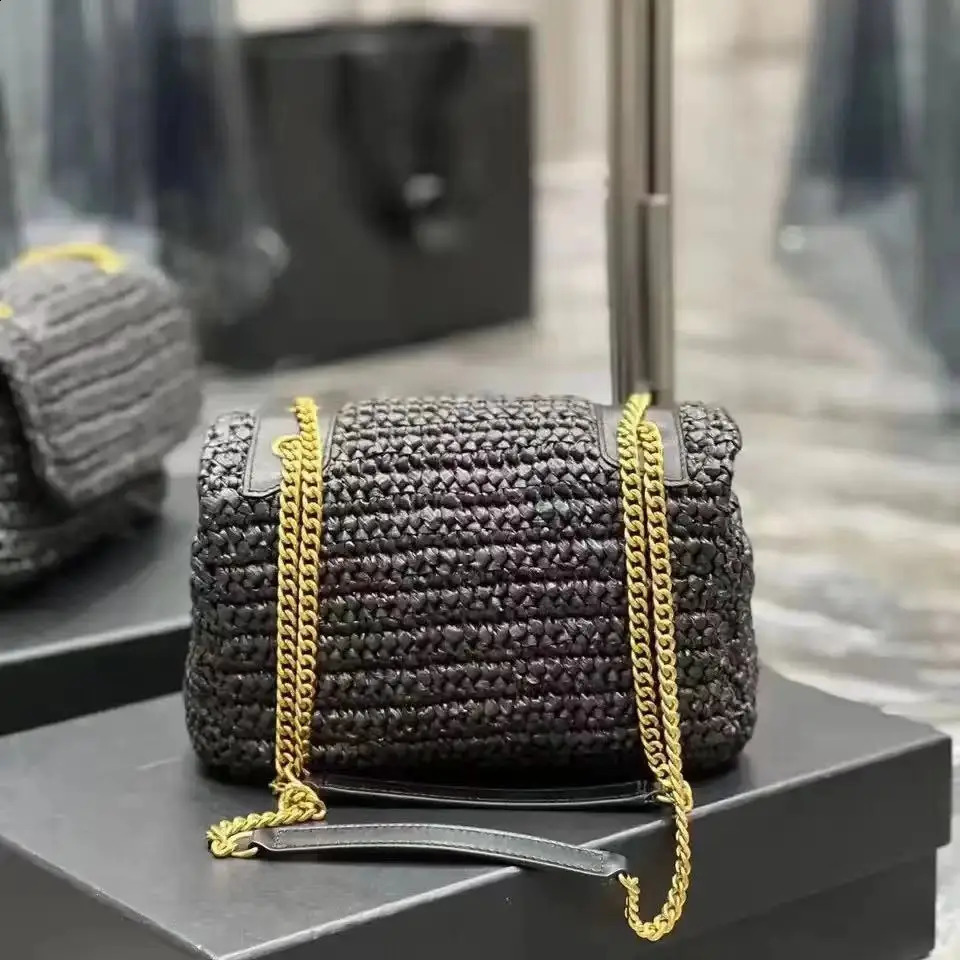 Lafite Womens Shoulder Bag Retro Chain Beach Vacation Gift Handbag Messenger 240913 4