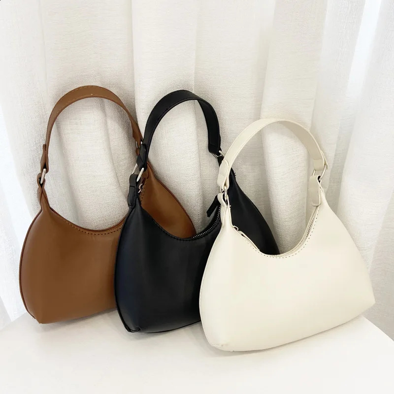 PU Leather Underarm Shoulder Bag Women n Handbags and Purse Female Small Hobos Travel Clutch Shopper 240914