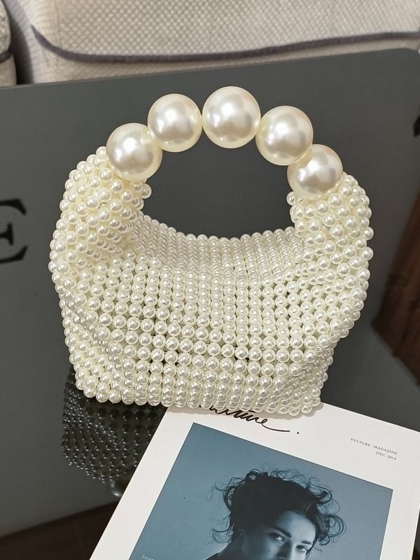 Handmade New Pearl Handbags For Women luxury bag Fashion Trendy Portable Purse Party Shoulder Tote Bags