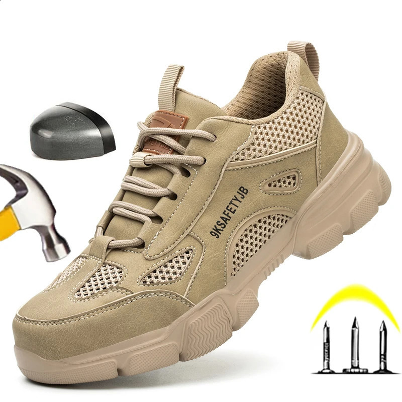 Unisex Safety Shoes Men Work Sneakers Indestructible Safety Boots Women Shoes Men Steel Toe Shoes Sport Style 240904