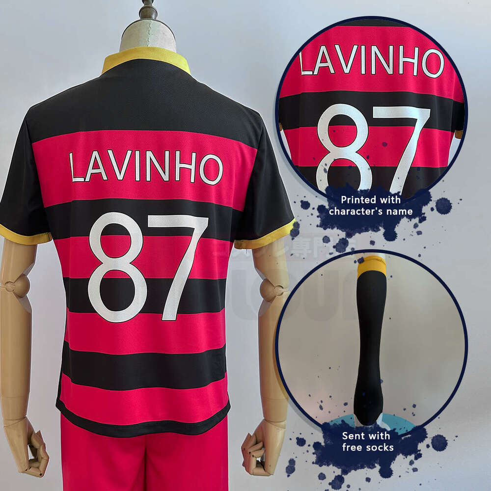 HOLOUN Blue Lock Anime FC Barcha Bachira Otoya Lavinho Cosplay Costume Wig Embroidery Football Uniform Halloween 3Pcs Set