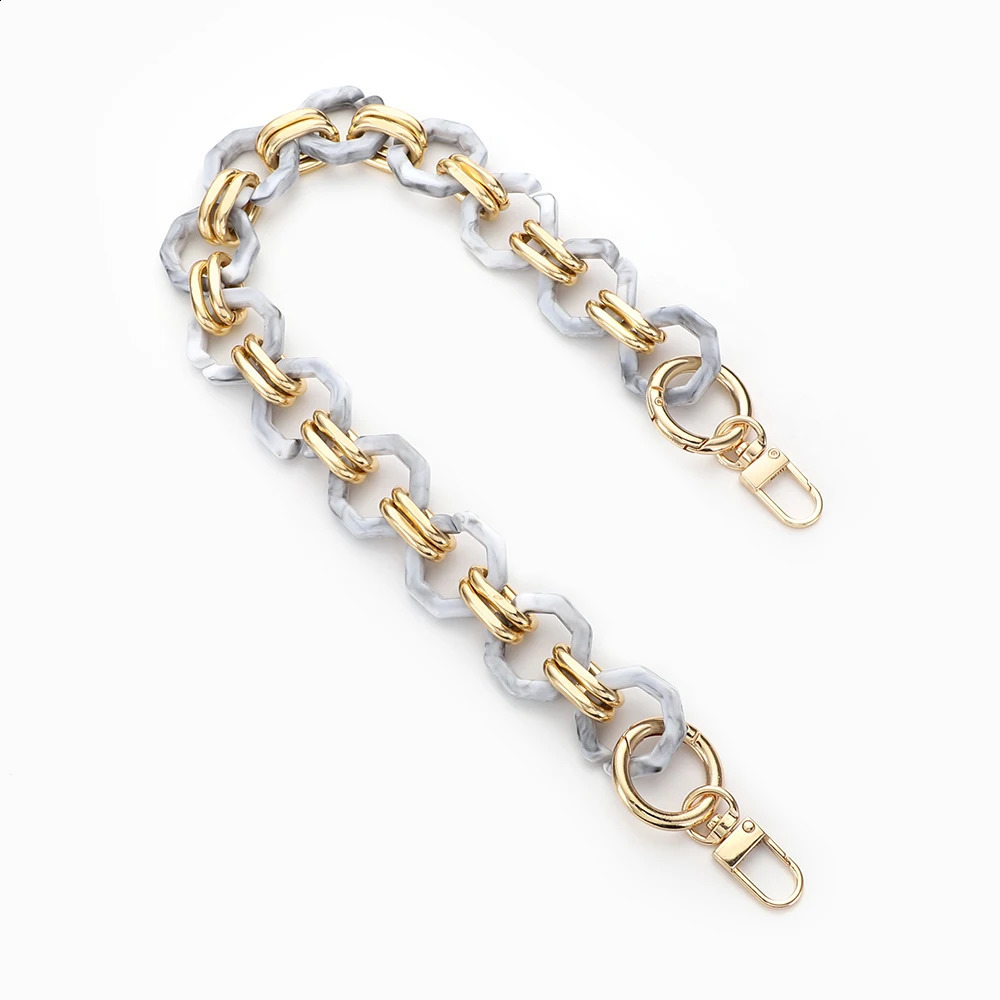 Senior Sense Matte Frosted Bag Chain Colorful Acrylic Bag Strap Resin Chain DIY Crossbody Bag Chain Underarm Accessories 240909CJ