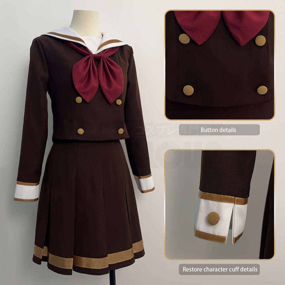 HOLOUN Sound Euphonium Anime Okame Kumiko Kato Hazuki Kawashima Cosplay Costume School Uniform JK Skirt Bow Tie Coffee Color