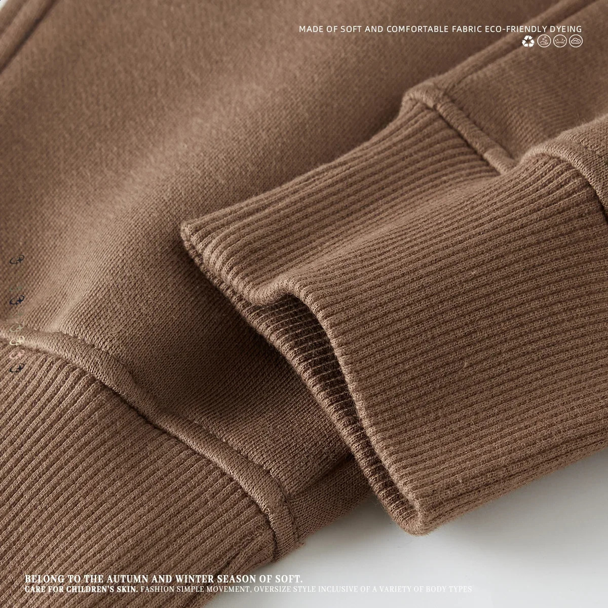 Autumn Kids Sweatpants Casual Sport 340G Terry Cotton Elastic Waist Teens Boys Girls Track Pants Cozy Soft Drawstring Trousers 240906