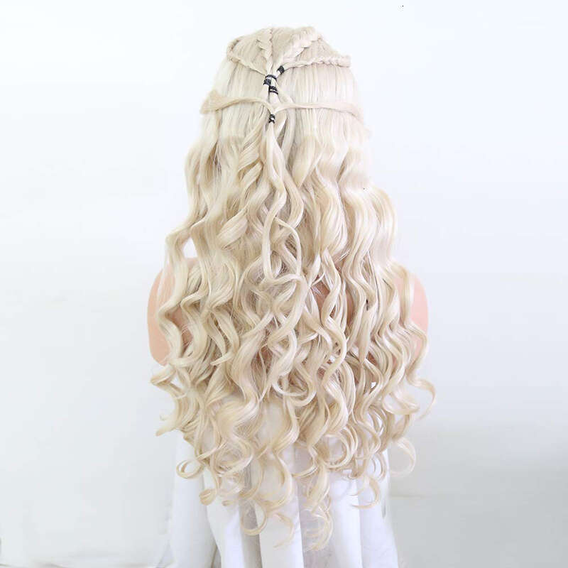 AIMEYA Braided Costume Braiding Hair Style Blonde Body Wave With Six Plaits Pre Plucked Cosplay Daily Use Wig