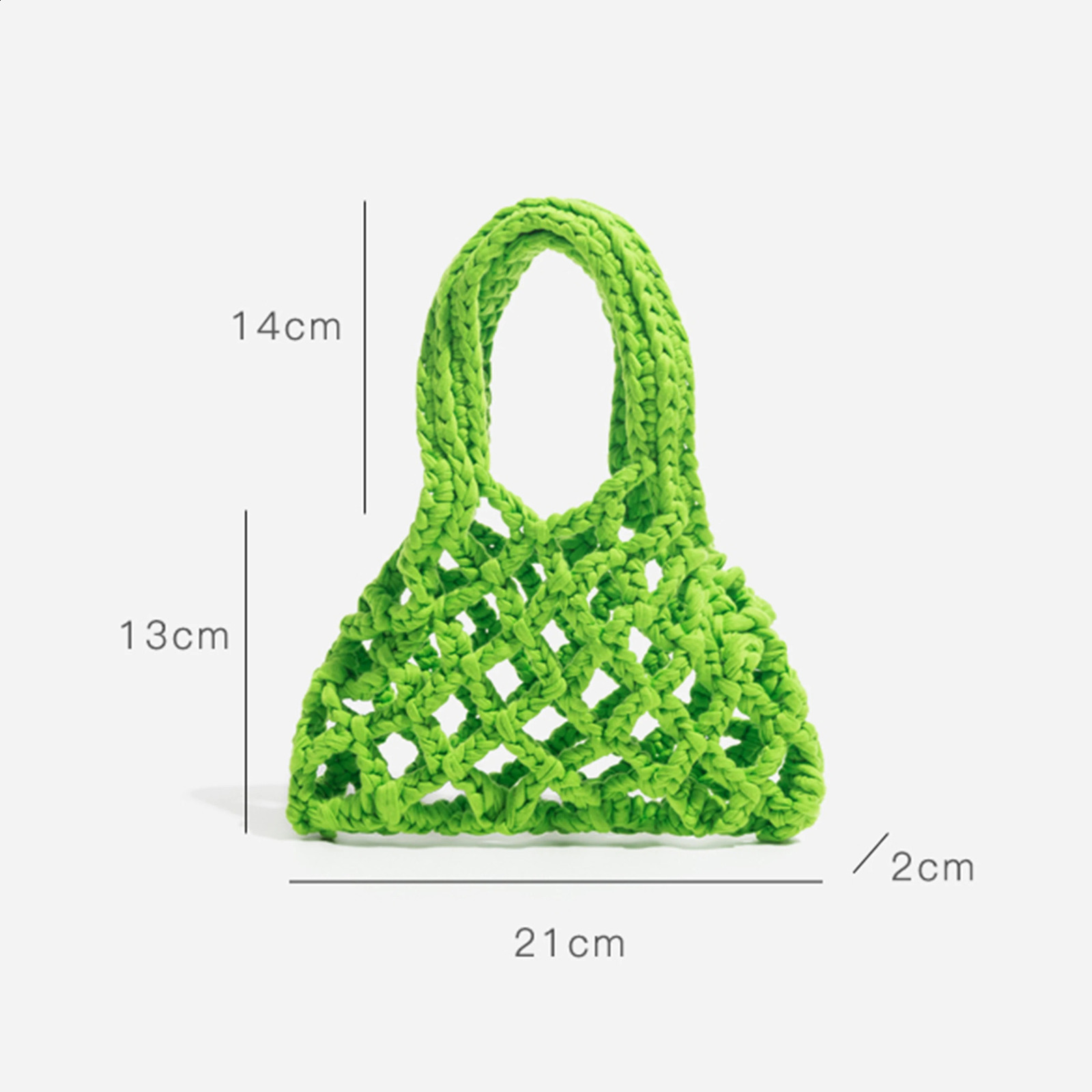 Elegant crochet woven handbag beach wallet y cotton handmade summer travel small mobile phone bag 240913