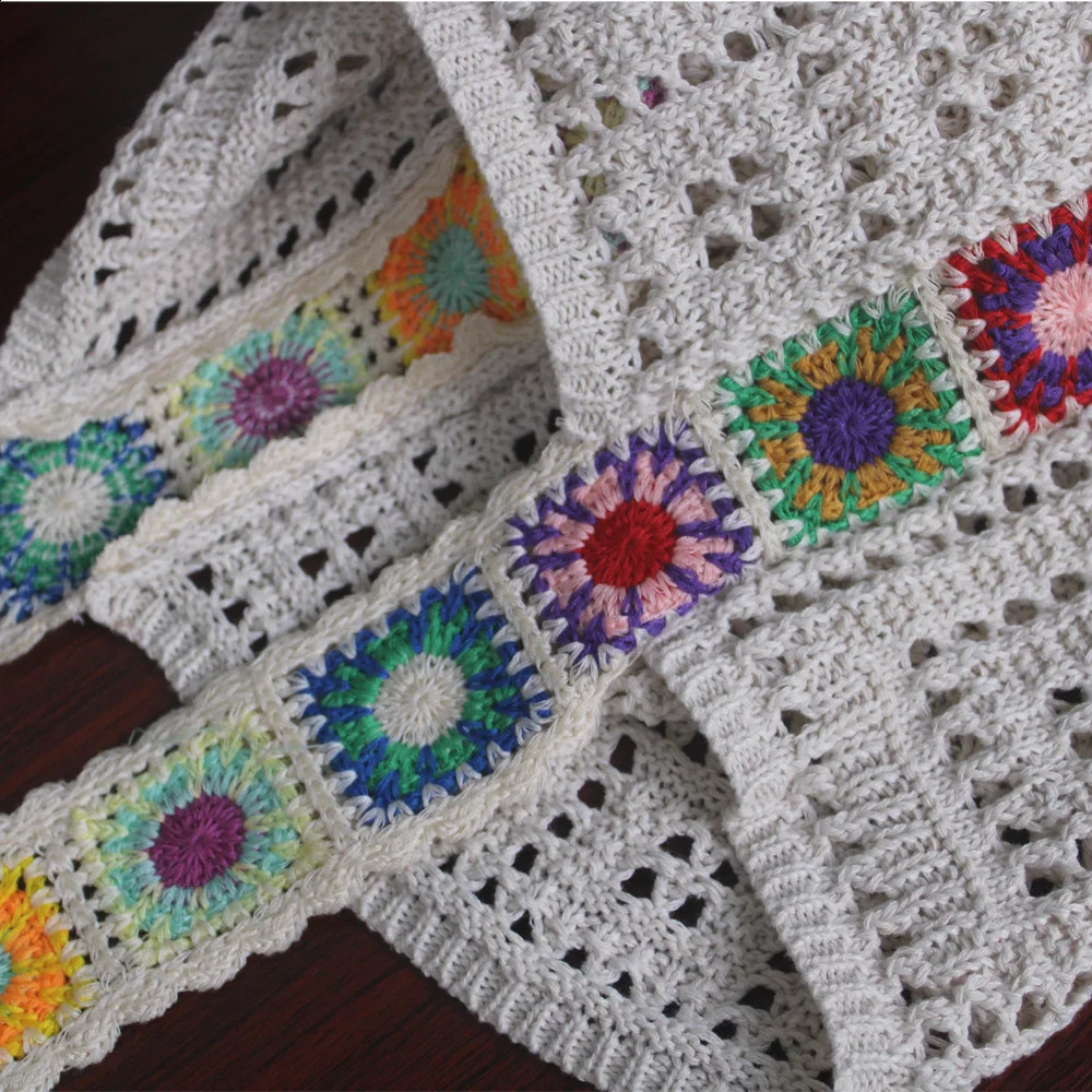 Retro hollow womens shoulder bag knitted handbag large capacity summer beach travel shopping 240913