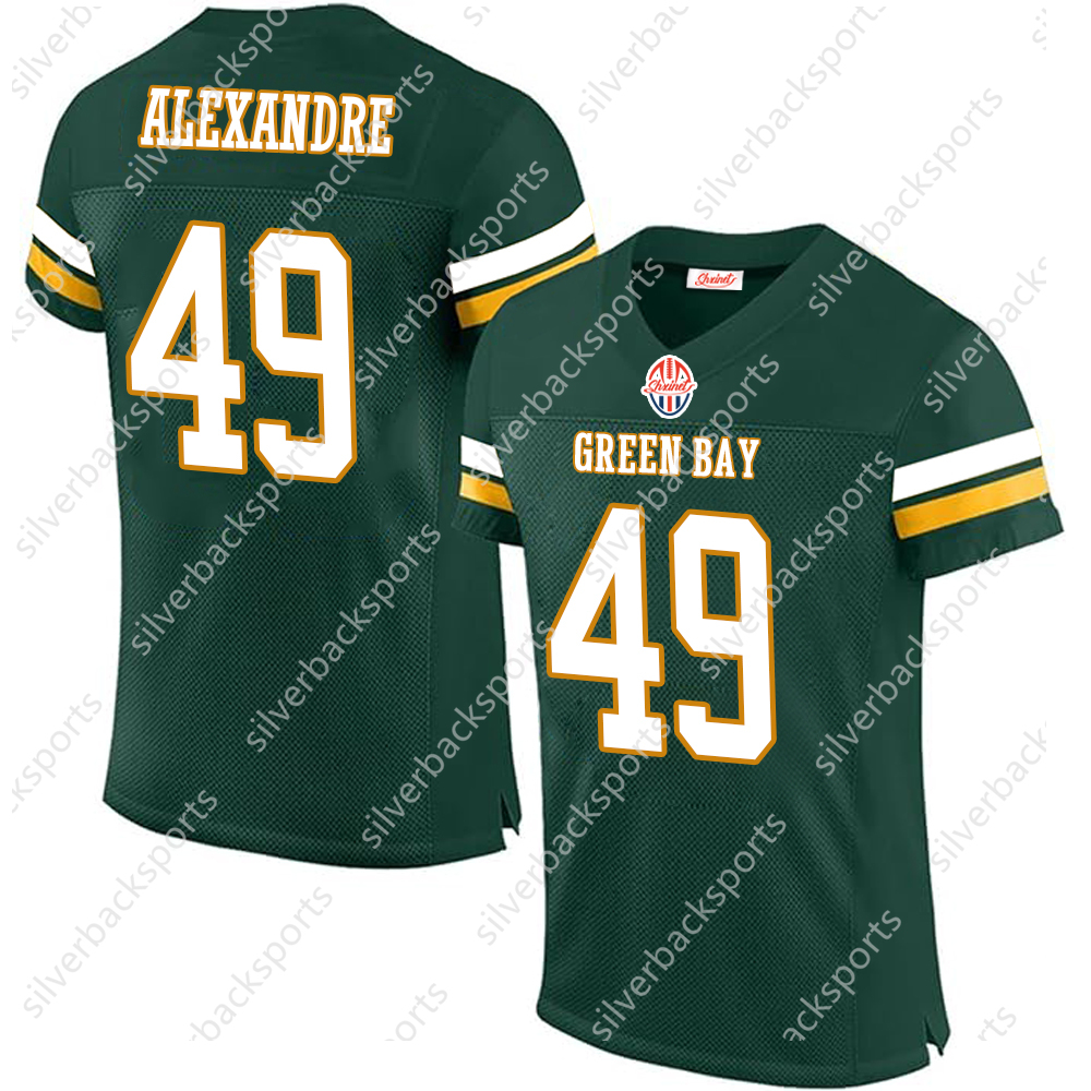 2025 Football Jerseys Love Christian 12 Aaron Jones Dillon Randall Cobb Quay Walker 4 Brett Favre Custom All ed Name and Number This baseball uniform 