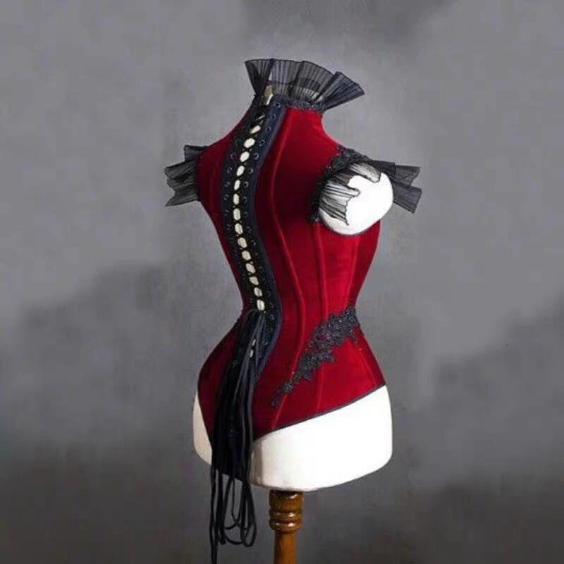 Red Cutout Love Strap Bodysuit Sexy G Costume Women Jazz Dance Outfit Bar Nightclub Dj Ds Stage Performance Wear