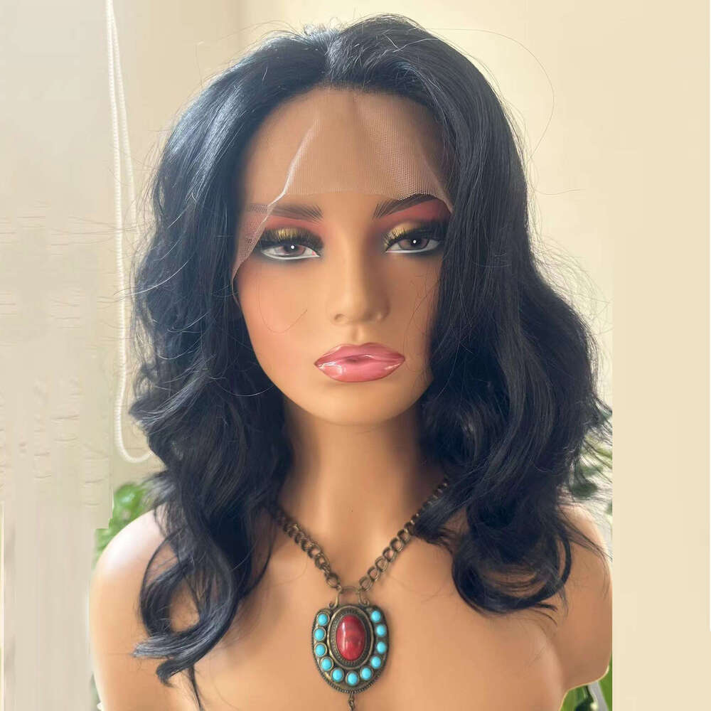 AIMEYA Black Bob For Women Lace Front With Natural Haire 13X4 Short BOB Wig Daily Use Synthetic Hair