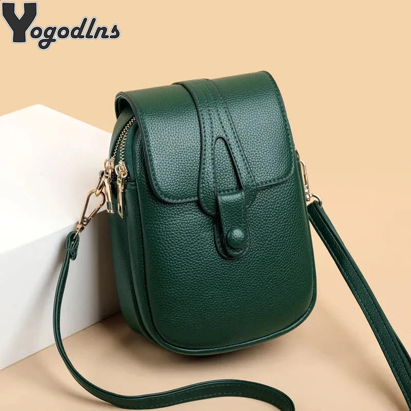Simple n PU Leather Crossbody Shoulder Bags for Women Spring Retro ed Handbags and Purses Ladies Mobile Phone sac 240914