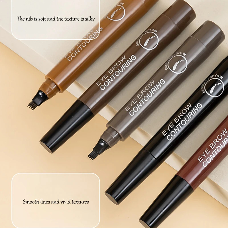 4 Point Eyebrow Pencil Enhance Eyebrow Waterproof Liquid Eyebrow Pen Natural Makeup Long Lasting Makeup Fashion Girl Brow Pencil 240914