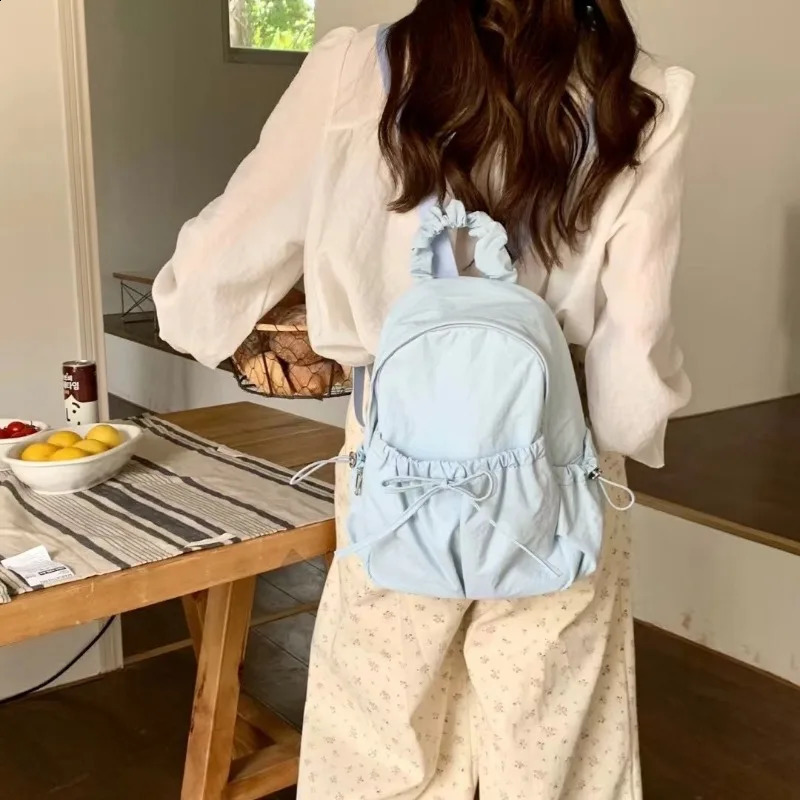Xiuya Korean Style Womens Backpack Fashionable and Elegant Student Small Travel Backpack Lightweight and Leisure Womens Bag 240912