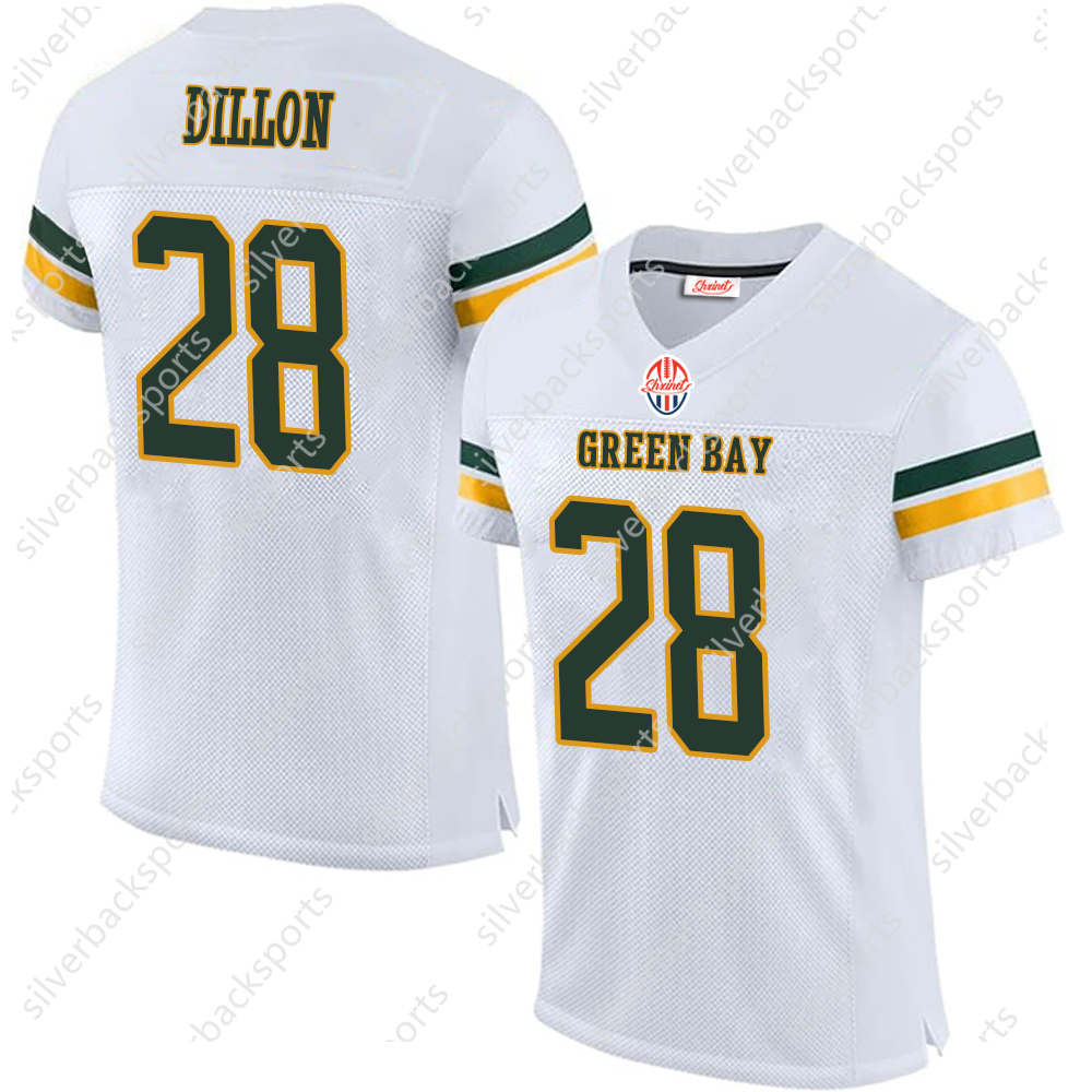 2025 Football Jerseys Love Christian 12 Aaron Jones Dillon Randall Cobb Quay Walker 4 Brett Favre Custom All ed Name and Number This baseball uniform 