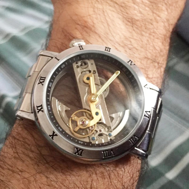 Forsining Watch Men Tourbillion Watches Single Bridge Automatic Mechanical Wristwatches Men Reloj Hombre Winner 240906