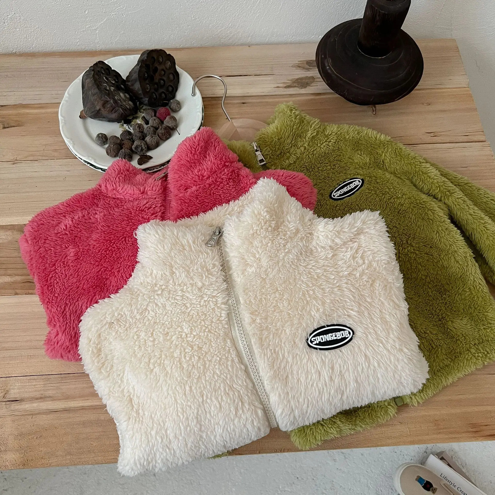 Autumn Winter Children Boys Coat Flannel Velvet Sticker Infant Baby Boy Outerwear Turtleneck Long Sleeve Kid Girl Fluffy Jackets 240905