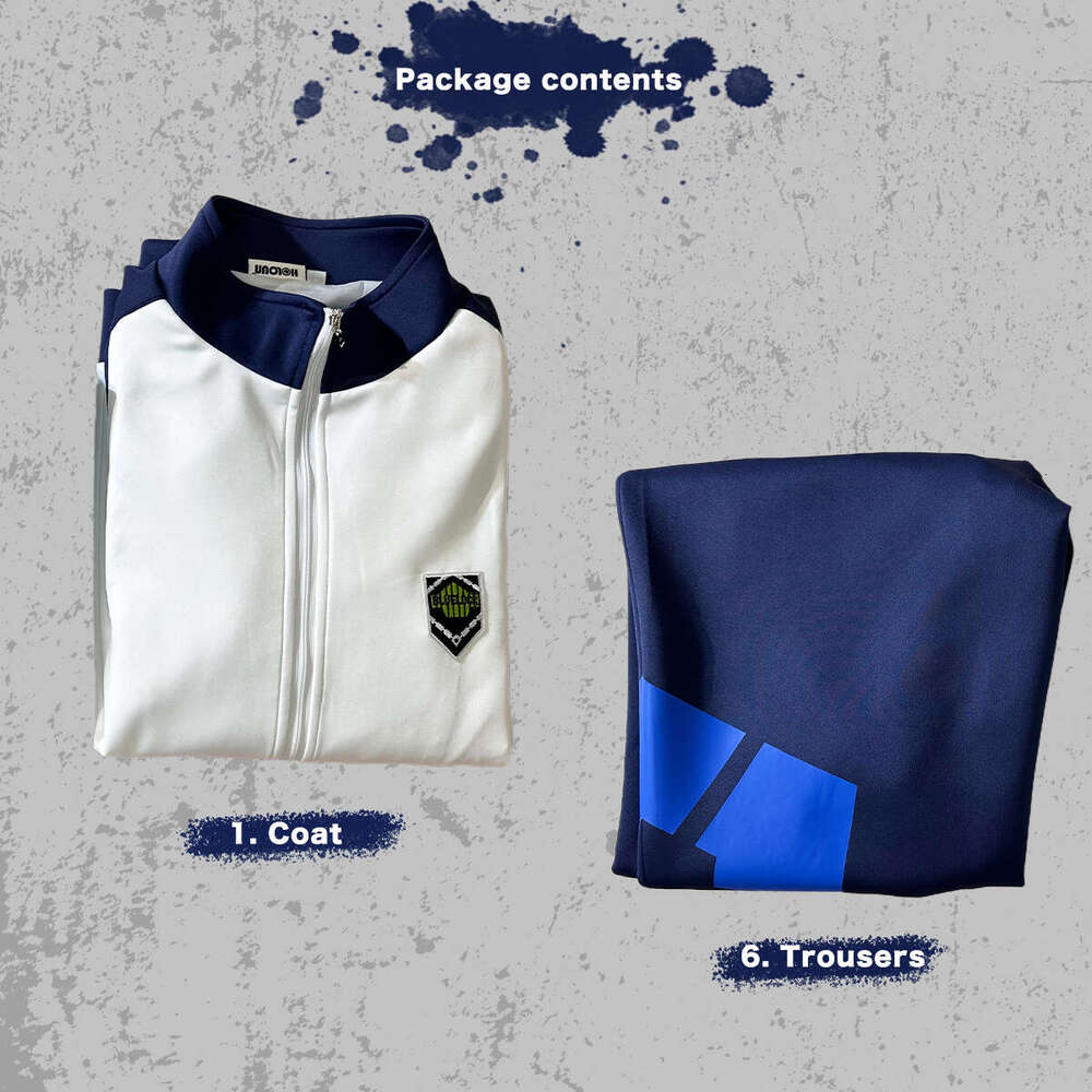 HOLOUN Blue Lock Anime Reo Nagi Bachira Isagi Chigir Cosplay Costume Full-Zip Pocket Sportswear Tracuit Embroidery Hoodie