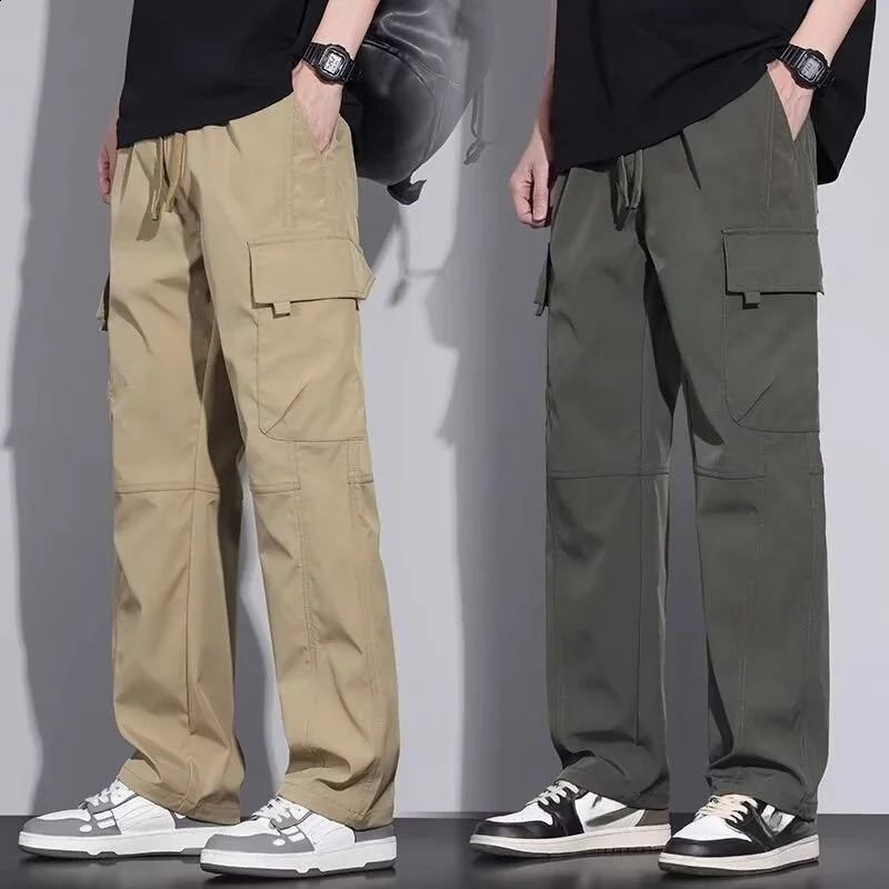 American Retro High Street Overalls Mens Straight Wide-leg Casual Pants Fashion Trend Trousers Sweatpants Gym for You 240911